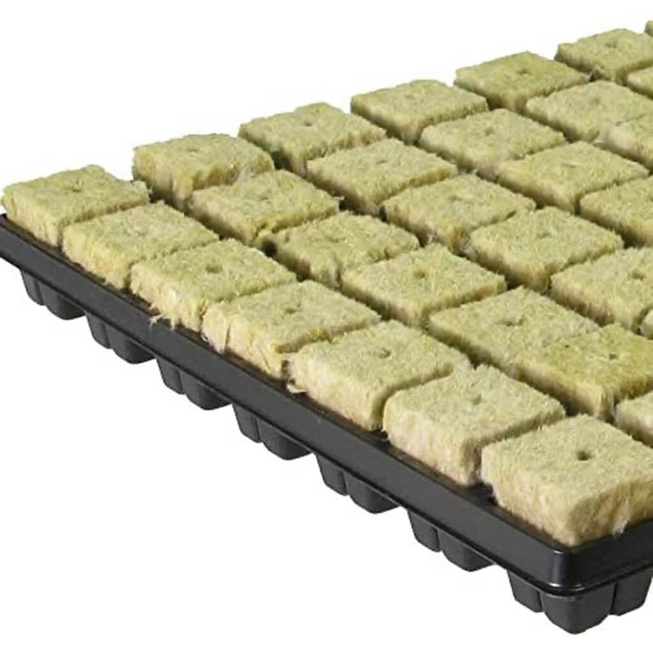Aquaponics plant cultivation block made of rock wool