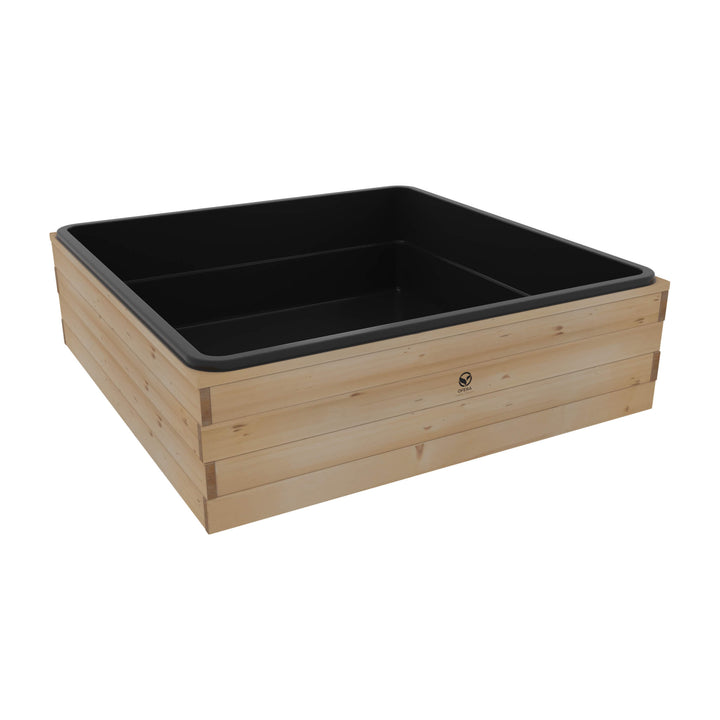 OFERA Aquaponik Fish- Sump Tank, 900l, Lärchenholz Perspektivansicht 2