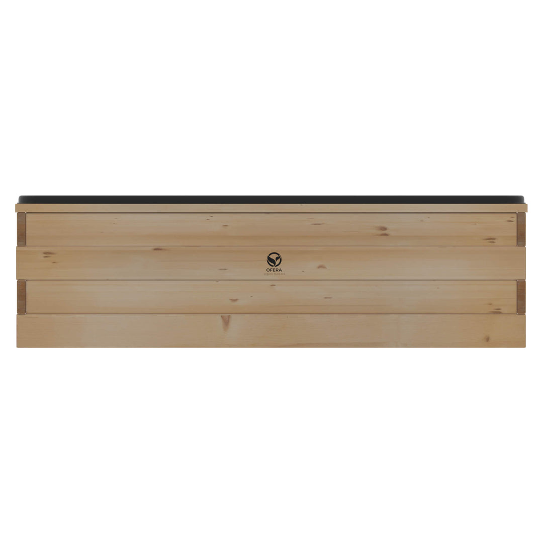 OFERA Aquaponik Fish- Sump Tank, 900l, Lärchenholz Vorderansicht