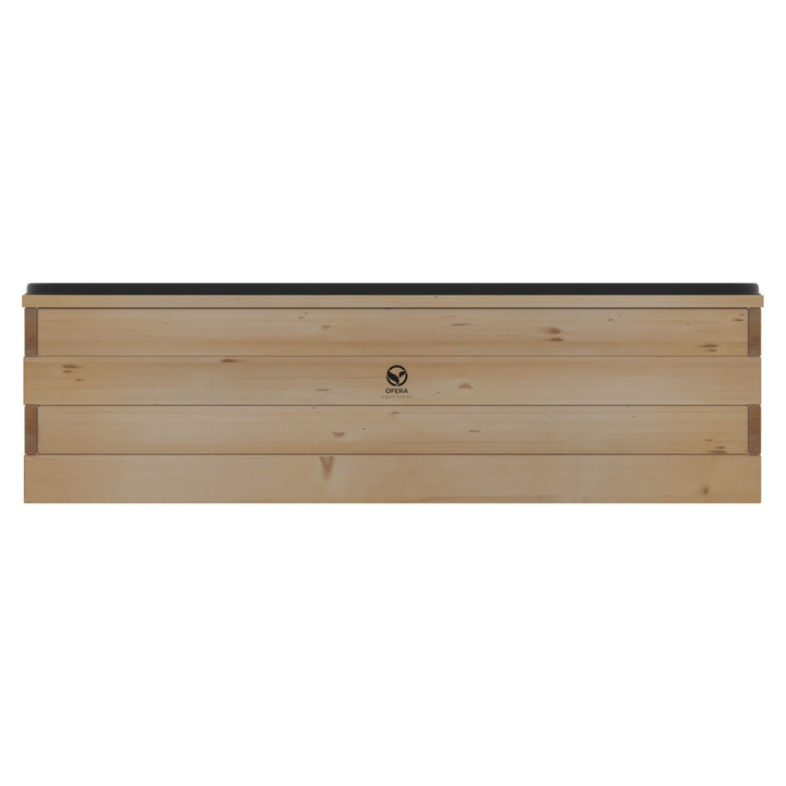 OFERA Aquaponik Fish- Sump Tank, 900l, Lärchenholz Vorderansicht