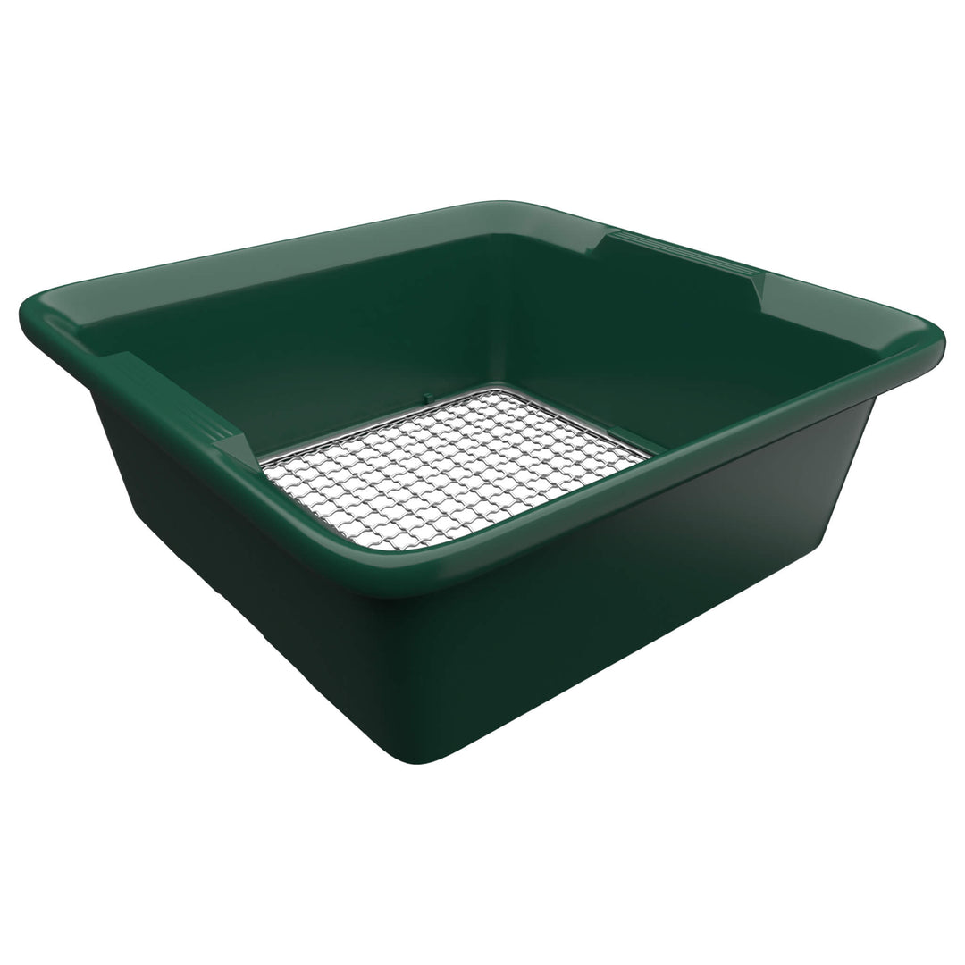 Sieb für Aquaponik und Garten in grün mit Einsatzgitter 12mm