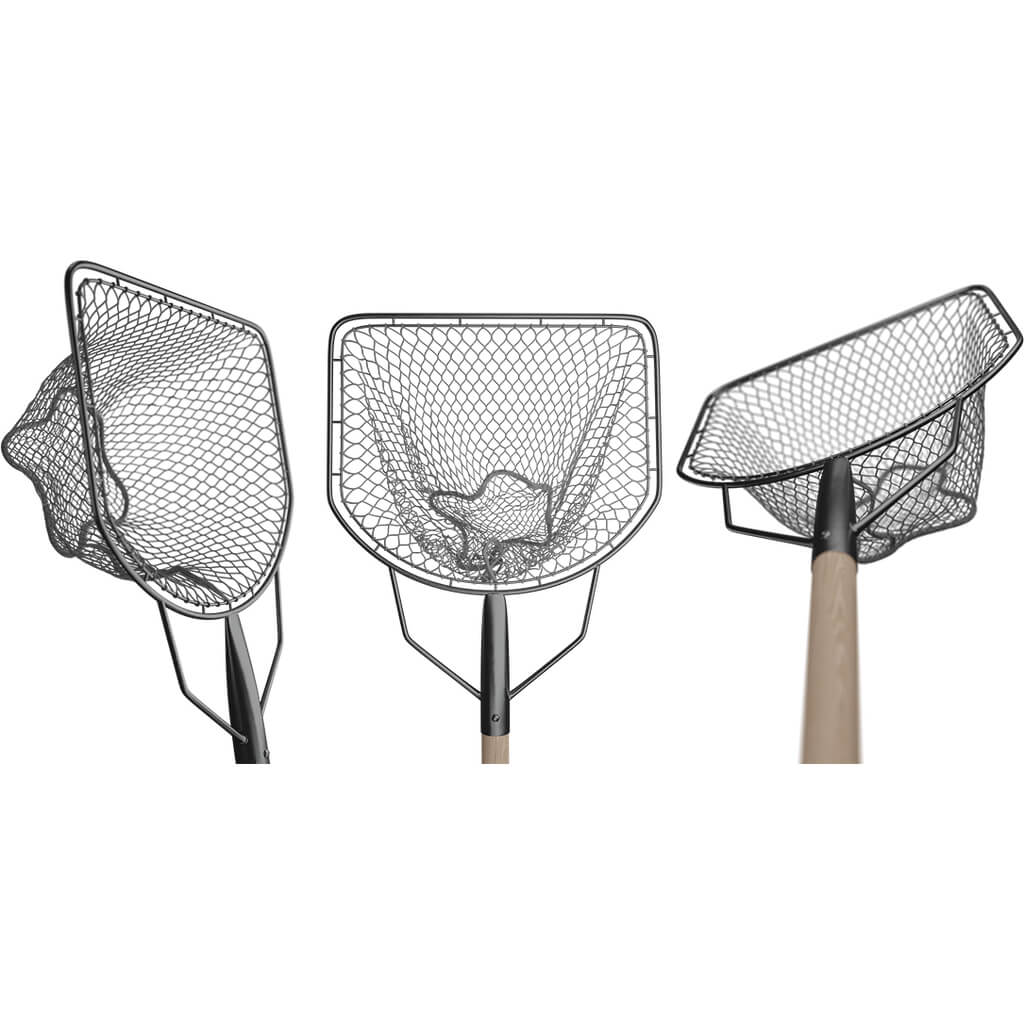 Aquaponics landing net, professional catching net with wooden handle