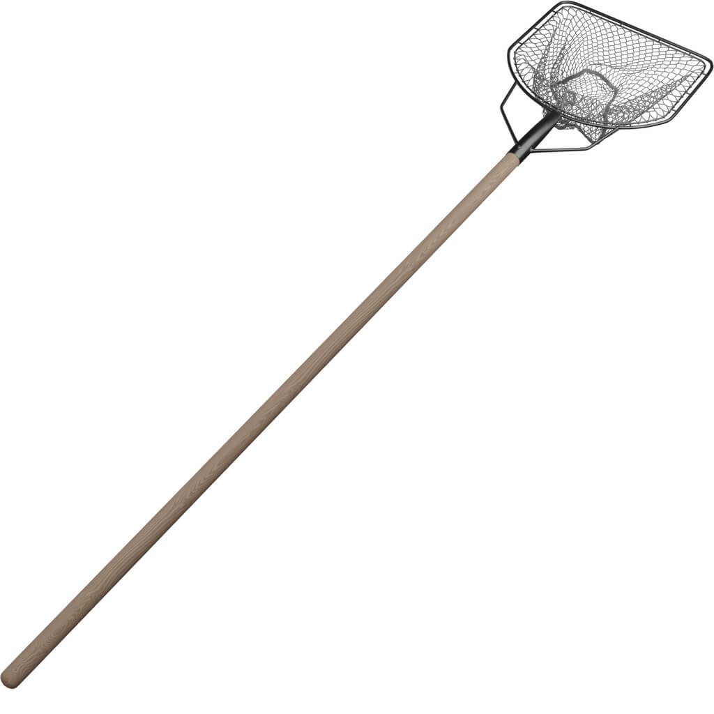 Aquaponics landing net, professional catching net with wooden handle