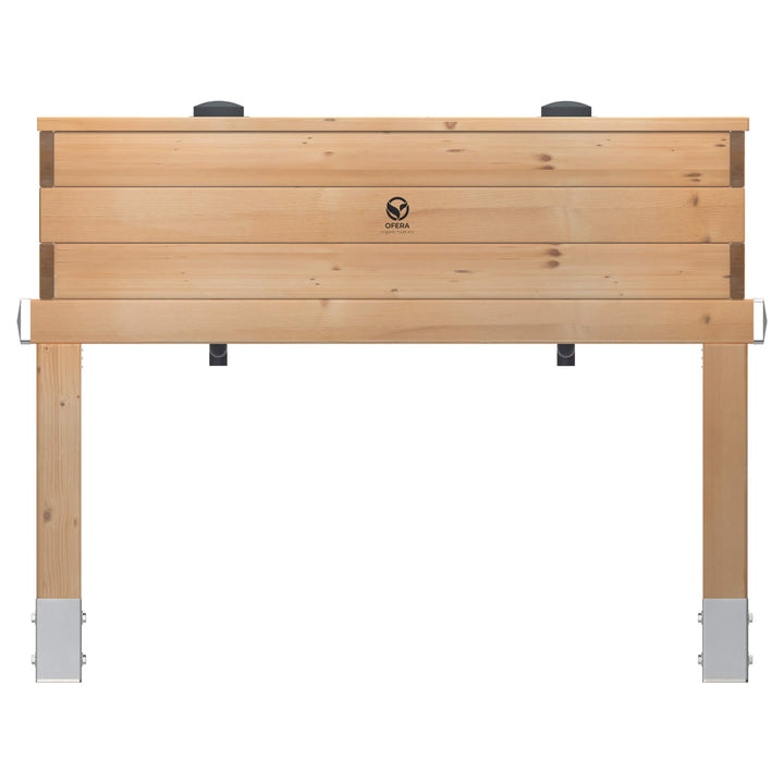 OFERA Aquaponik Grow Bed 2X, Lärchenholz, Frontalansicht