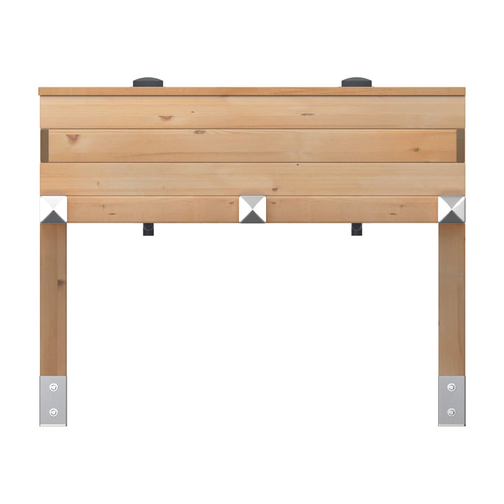 OFERA Aquaponik Grow Bed PRO 4X, Lärchenholz, Seitenansicht