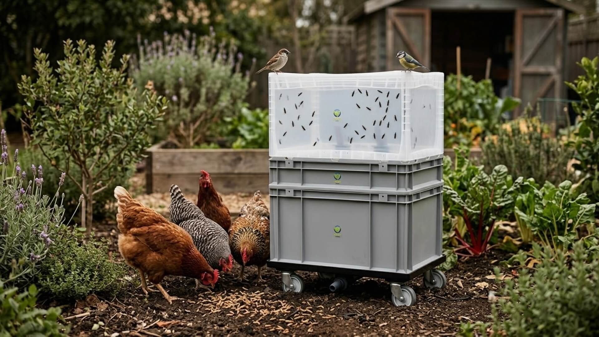 Soldatenfliegenlarven Zuchtbox: Futterkosten sparen und Tierfutter aus Bioabfällen produzieren